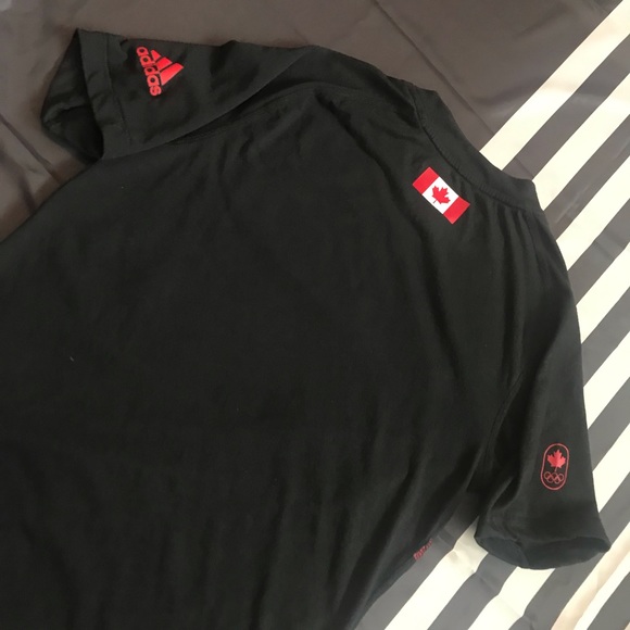Adidas Prime Tee Youth Size Medium Olympic Games Team Canada Stretch Sport Shirt - Picture 13 of 17